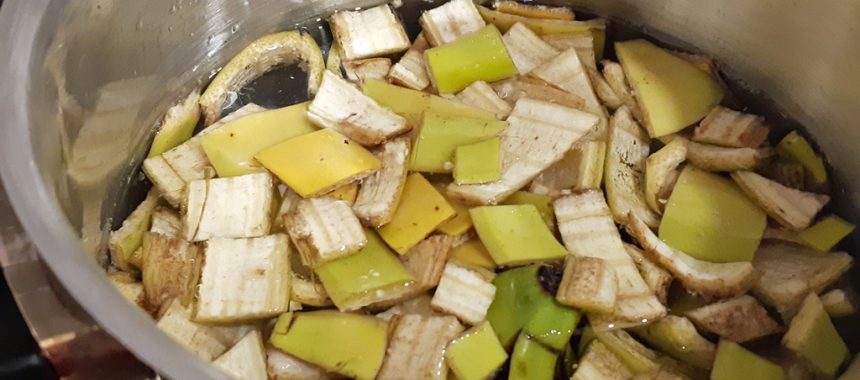 Abono con Cáscaras de Plátano